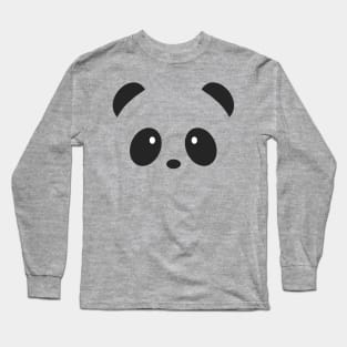 Cute Black Panda Design Long Sleeve T-Shirt